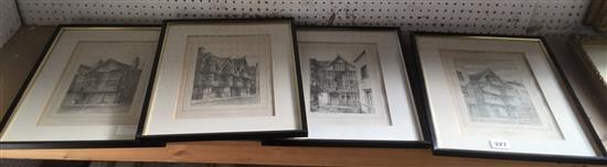 4 prints old houses in Bristol